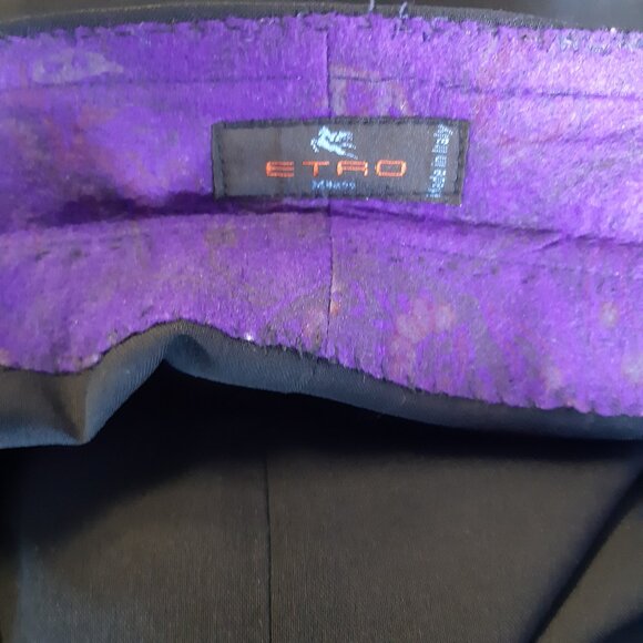 ETRO Milano SZ 42L 100% Wool Men's Black Sport Jacket Blazer - Picture 8 of 14